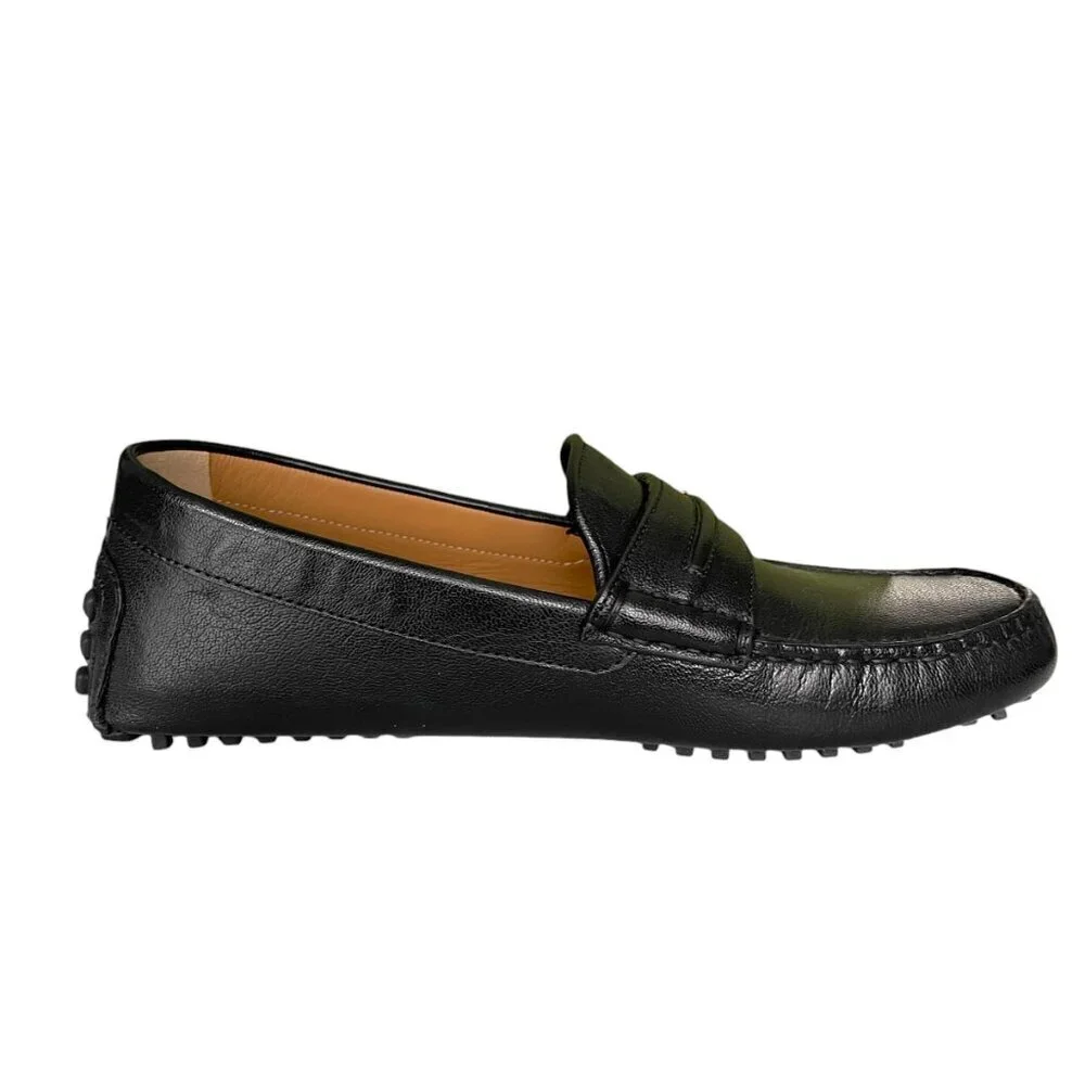 Gucci Mens‎ Black Leather Quentin Moccasin, 752621, Gucci Size UK 6